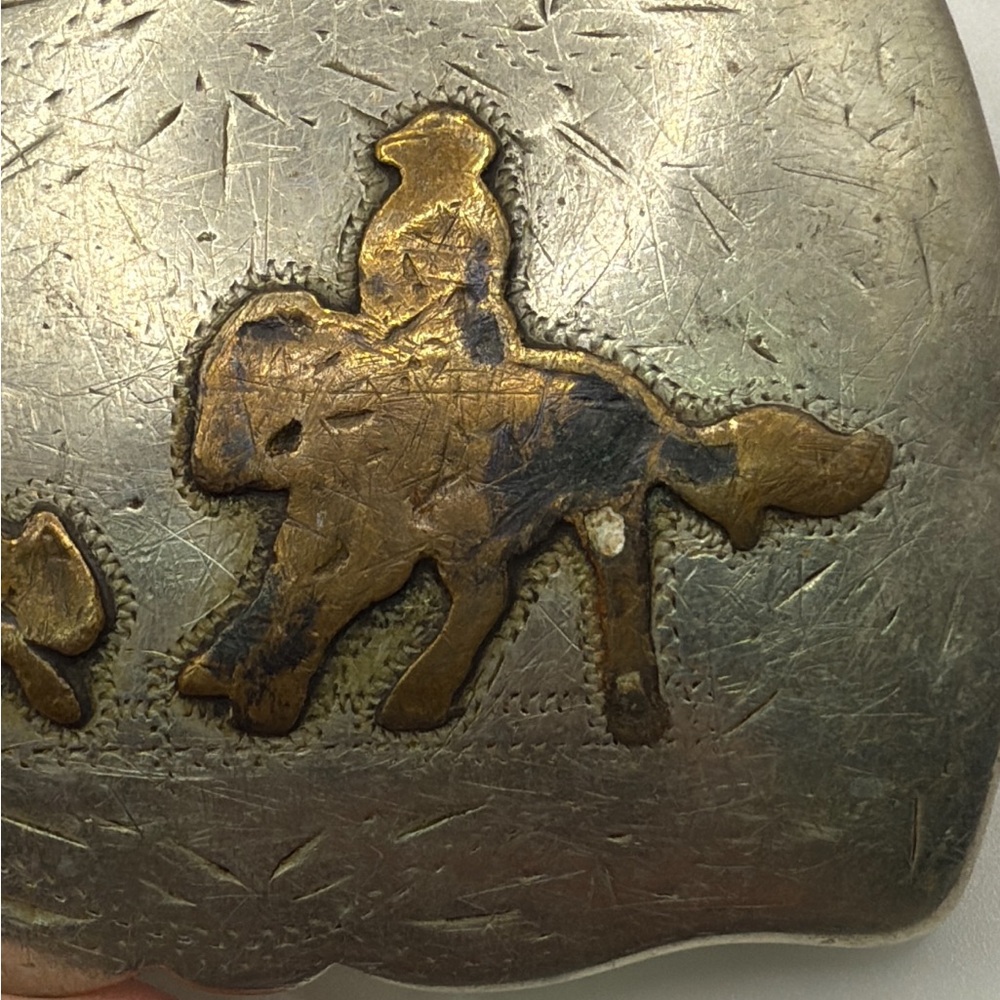 Renalde Silver Tone Gold Solid Nickle Western Bel… - image 8